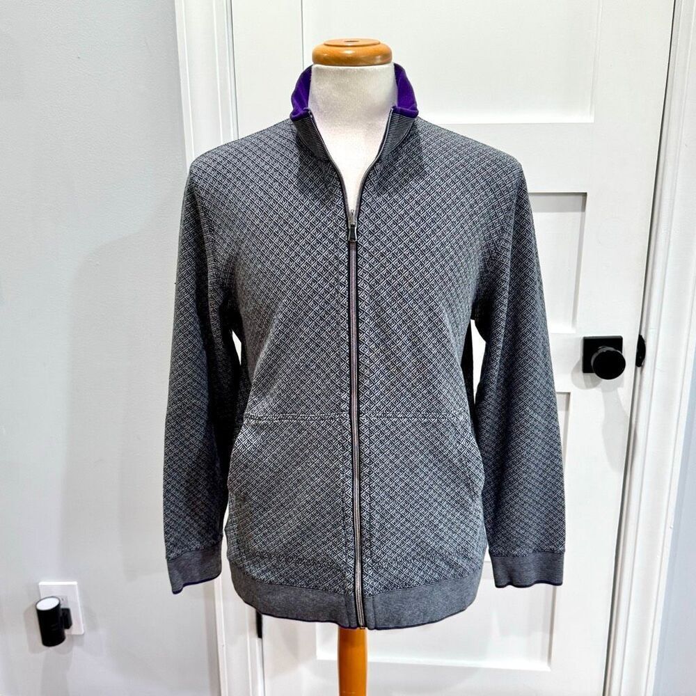 Robert Graham Reversible Full Zip Sweater. Large (no tag)